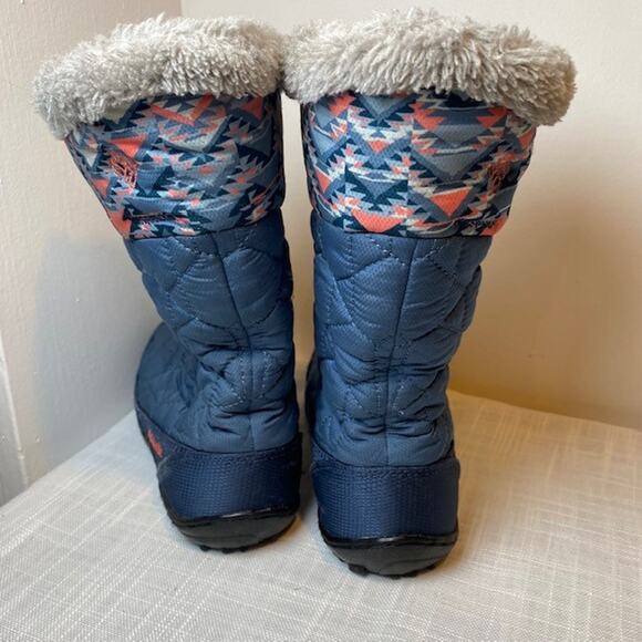 Columbia Kids 2 Minx Mid II Waterproof Omni Snow Boot Dark Mountain Melonade - Picture 5 of 9